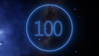 Neon stopwatch 100 seconds (countdown)