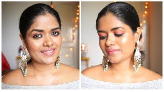 Full Face Makeup without Using Brushes || Makeup Look Using Fingers