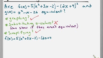 Equivalent Algebraic Expressions