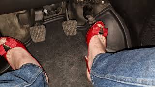 Revving in Strappy Red Open Toe Heels (Rev UK PP - 371)