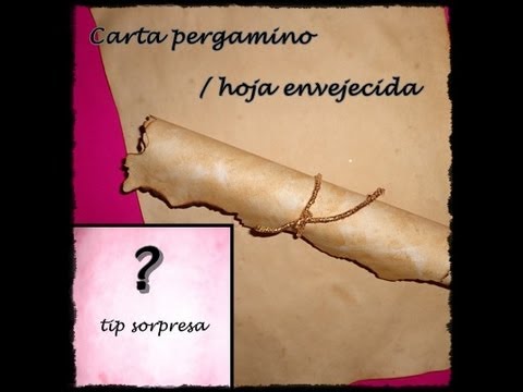 Carta pergamino/Envejecida (parchment)-CariCositas- - YouTube