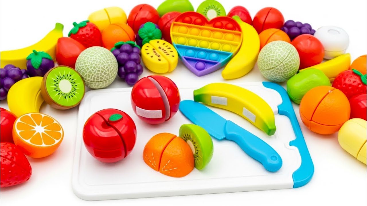 ASMR トントン カット音｜Toy Fruit & Vegetable Cutting ASMR