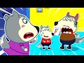 Dont be angry wolf dad baby wolf will become a good student  kids cartoon  mommywolf