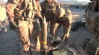 Howitzer Excalibur Round Shot By Gunners In Afghanistan For First Time - GPS Guided Howitzer Round