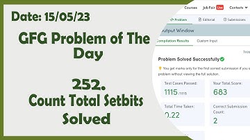 Count Total Setbits || C++ || GFG Daily Problem