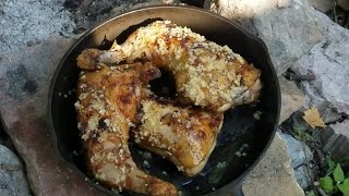 Campfire Cooking - Garlic Butter Chicken Hindquarters