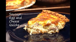 Sausage egg and cheese quiche recipe