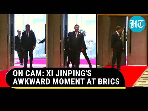 Xi Jinping Stands Awkwardly At Brics Summit After Security 'Catches' Man Behind Him | Watch