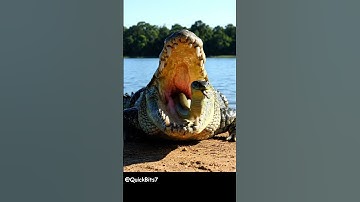 Crocodile Swallows a Live Snake