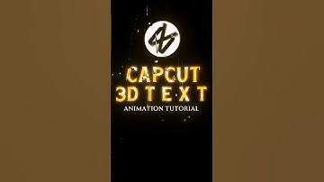 CAPCUT | 3D TEXT ANIMATION TUTORIAL 🔥💀 ||#shorts #tutorial