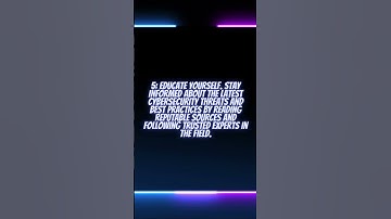 5 Cybersecurity Tips #shorts #cybersecurity #cybersecurityawareness #cybersecuritytips