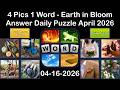 4 Pics 1 Word Daily Puzzle Answers 16 April 2026 Earth 