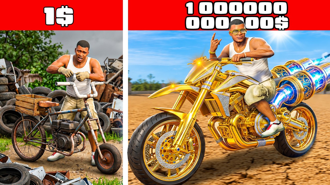 MOTO À 1$ VS 1 000 000$ SUR GTA 5 ! (La dernière est folle)