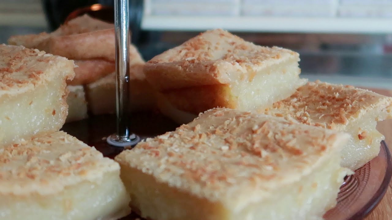 COCONUT RICE CAKE BIBINGKA RECIPE GLUTINOUS RICE FLOUR RECIPE YouTube