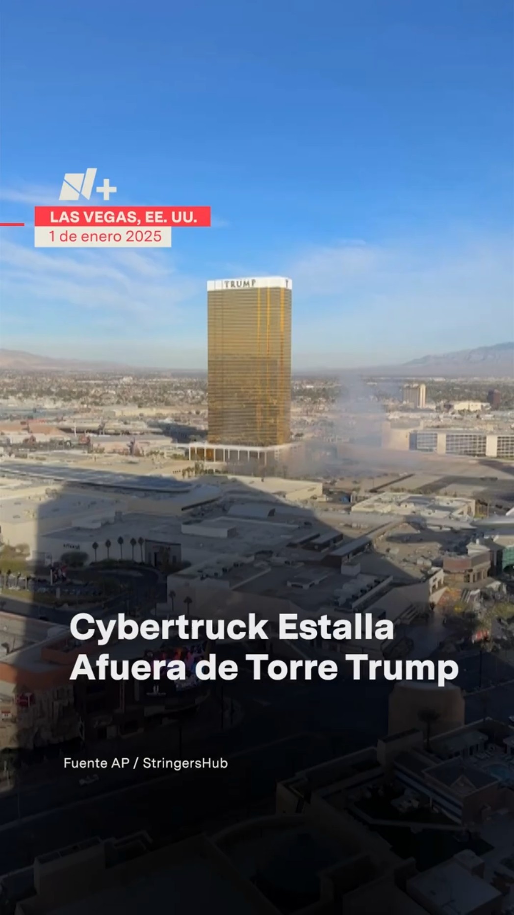 Cybertruck estalla afuera de hotel de Donald Trump - N+ #Shorts