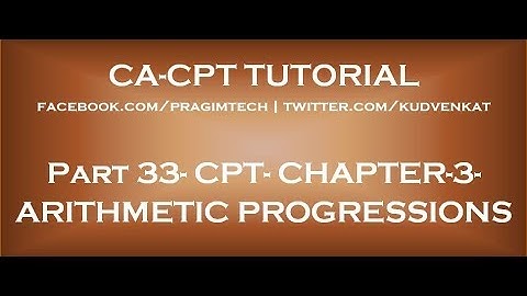 Arithmetic Progression