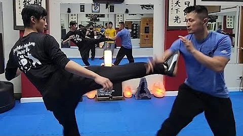 Kung Fu Sparring - Father vs. Son - Sifu Freddie L...