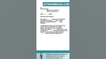 Excuse Letter for Not Submitting Project