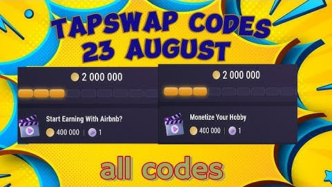 ALL Tapswap codes today |Monetize Your Hobby code | Start Earning With Airbnb? | Tapswap Code