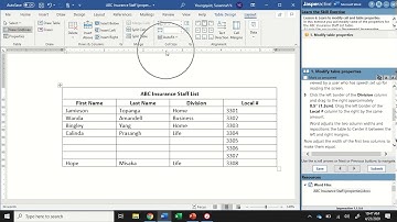 JasperActive Word 2019 Lesson 6: Modifying Cells
