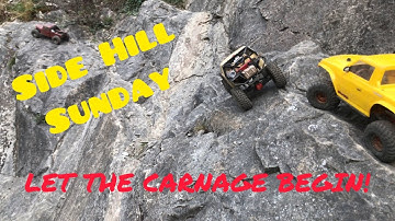 TRX4 Sport vs Element Ecto vs SCX10ii vs Element Gatekeeper Side hill Sunday