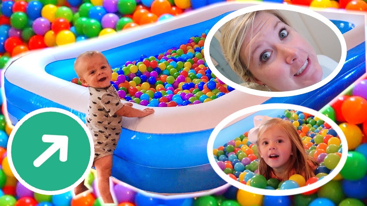 inflatable pool with balls