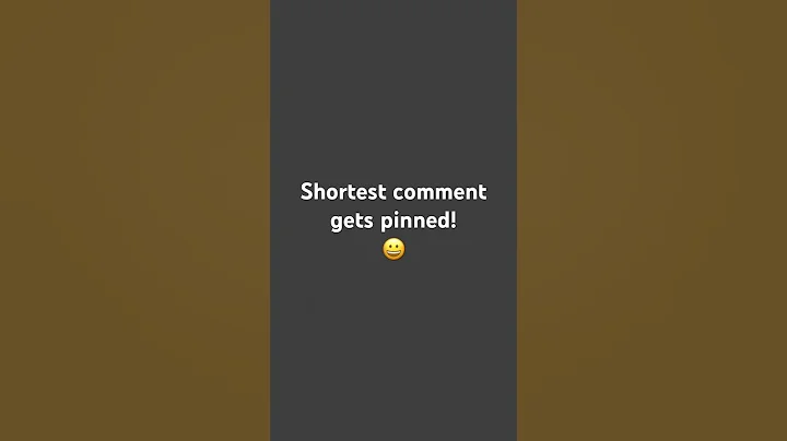 Shortest comment gets pinned! #pin #shorts #short #comment