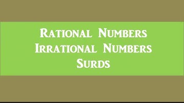 iit foundation --rational ,  irrational numbers and surds
