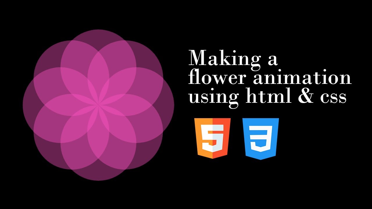 Making a flower animation using html & css | CSS Animation - YouTube