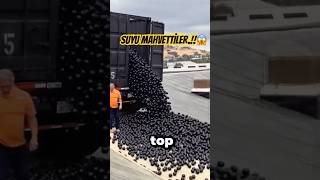 Barajların Üzerine Neden Milyonlarca Siyah Top Dökülüyor ?😱#bilgi
