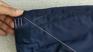 An easy way to reduce the waist of school trousers by hand sewing