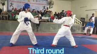 Girl karate fight /Three Round cleared Then Gold Medal Achieved /कराटे फ़ाइट