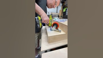 Attaching the locking caster wheels for the Onefinity CNC table rolling storage bins