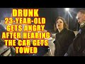 Bodycam DUI Arrest - Drunk 23-Year-Old Becomes Angry When She Learns the Car is Being Towed