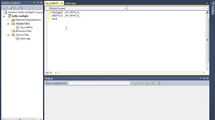 C++ Multiple File Visual Studio Build