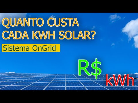 Vídeo: Quanto custa a energia solar por kWh?