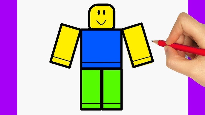 i drew a noob in my style : r/roblox