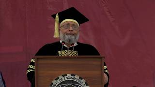 Vice chancellor of NED university Dr. Sarosh hashmat lodi addressing during convocation 2019