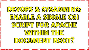 DevOps & SysAdmins: Enable a single CGI script for Apache within the document root?