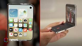 IShowSpeed does a flip holding an iPhone duo flip phone