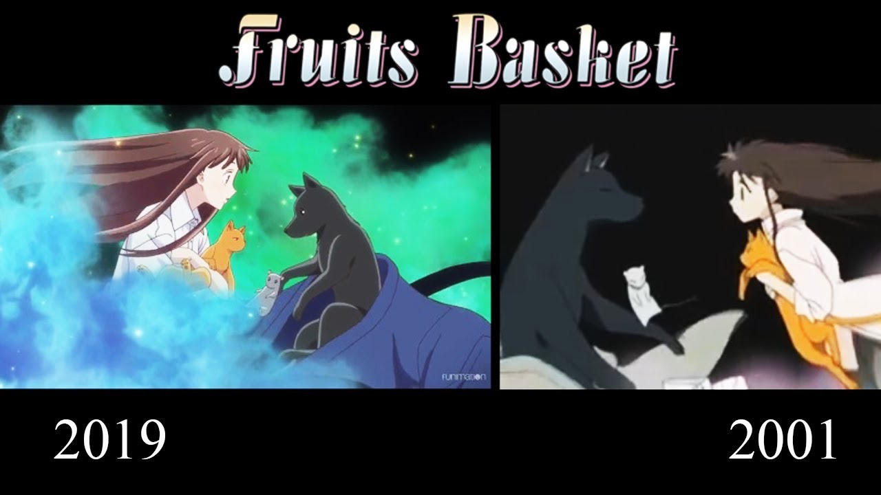 2001 vs 2019 comparison  Fruits Basket Amino Amino