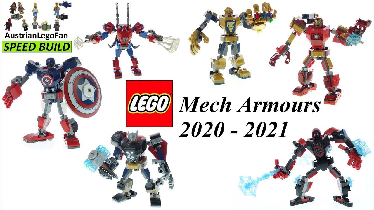 All LEGO Marvel Mech Armours 2020 and 2021 - Lego Speed Build Review