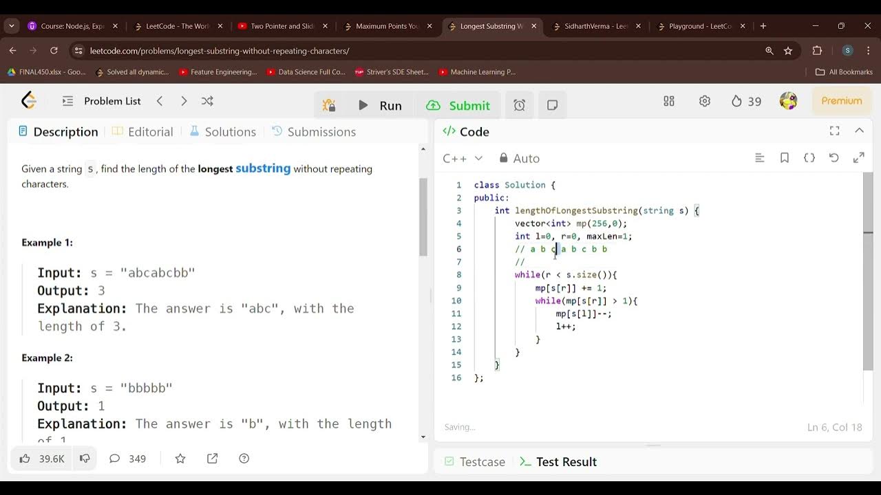 Longest Substring Without Repeating Characters **Easy Play in 2X Learn ...