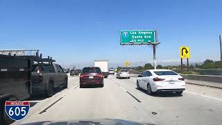 Interstates 105 East and 605 North from Hawthorne to Interstate 10E