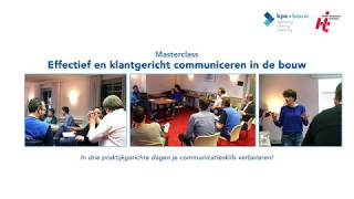 Masterclass Effectief En Klantgericht Communiceren In De Bouw