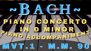Bach Piano Accompaniment Concerto in Dm Mvt 1 90