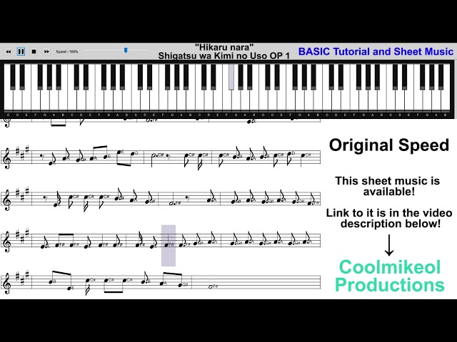 Hikaru nara Piano Tutorial - Shigatsu wa Kimi no Uso OP 1 