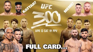 Huge Upsets!? UFC 300 Pereira vs Hill FULL CARD Predictions &amp; Breakdown