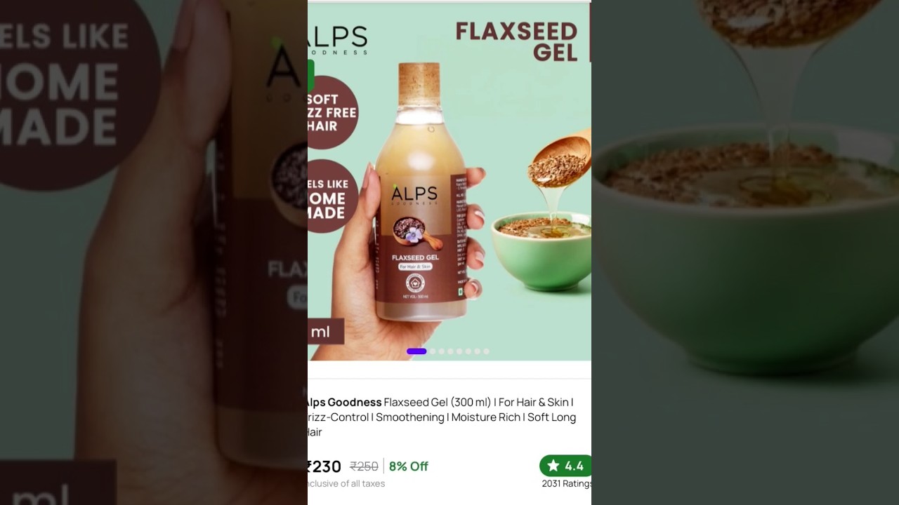 Alps Goodness Flaxseed Gel (300 ml) | For Hair & Skin | Frizz-Control