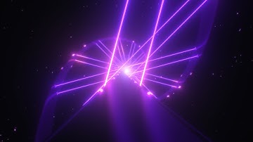 Futuristic Sci-Fi Spiral and Neon Laser Beams Glow in Outer Space 4K UHD 60fps 1 Hour Video Loop